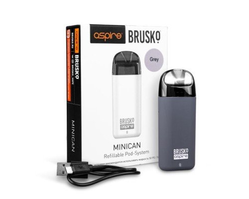 Купить Перезаправляемая Под-система Бруско Миникан (Brusko Minican) 350 mah, Серый по оптовой цене