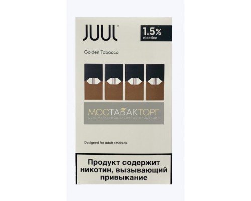 Купить Картриджи для JUUL Golden Tobacco (Джул Табак) 4шт 15мг по оптовой цене