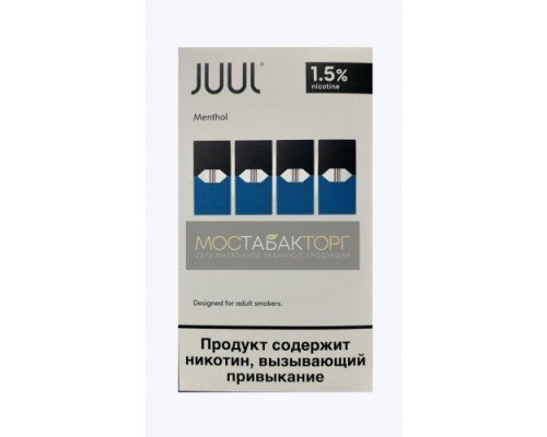Купить Картриджи для JUUL Menthol (Джул Ментол) 4шт 15мг по оптовой цене